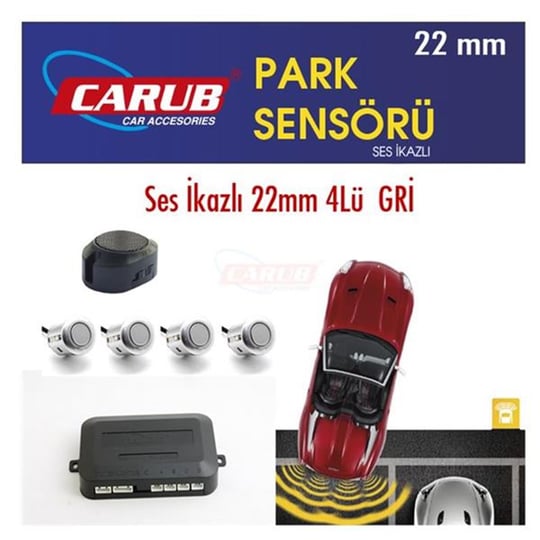 CARUB EKRANLI PARK SENSÖRÜ BEYAZ 22MM